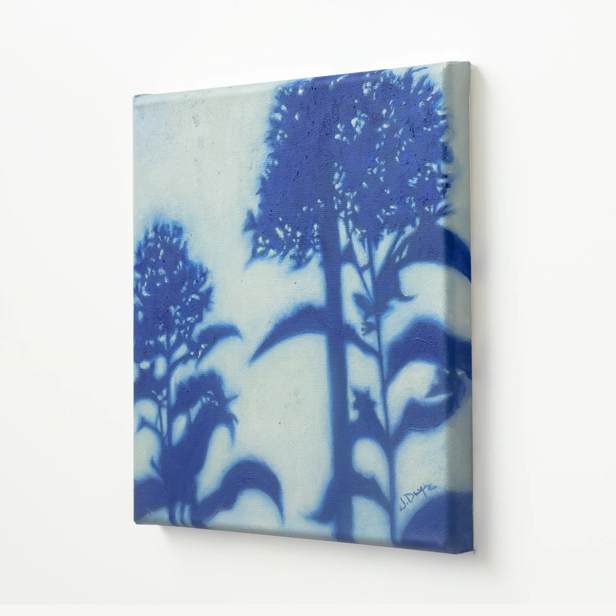Blau, Óleo sobre lienzo, 20 × 20 cm, fotografía 2
