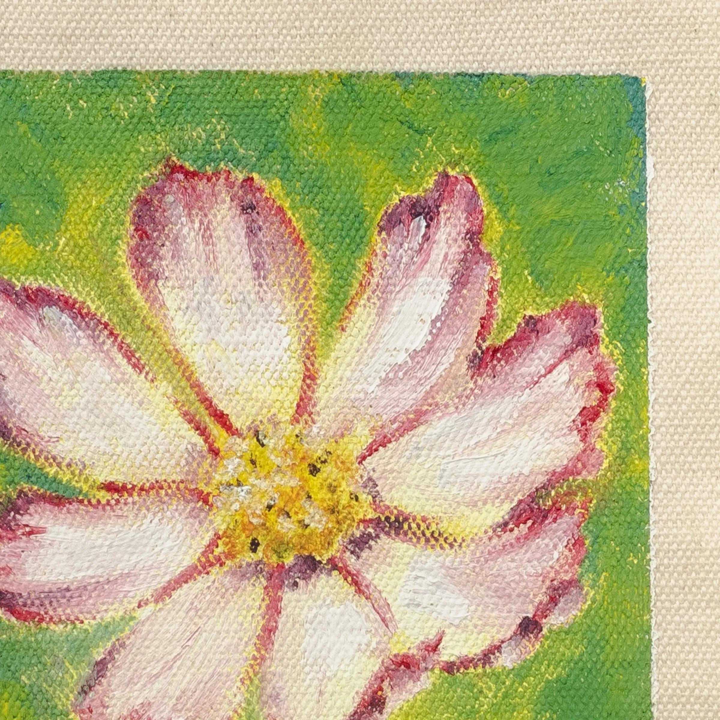 Cosmos, Oil on cotton canvas, unstretched, 13 × 18 cm, photograph 3