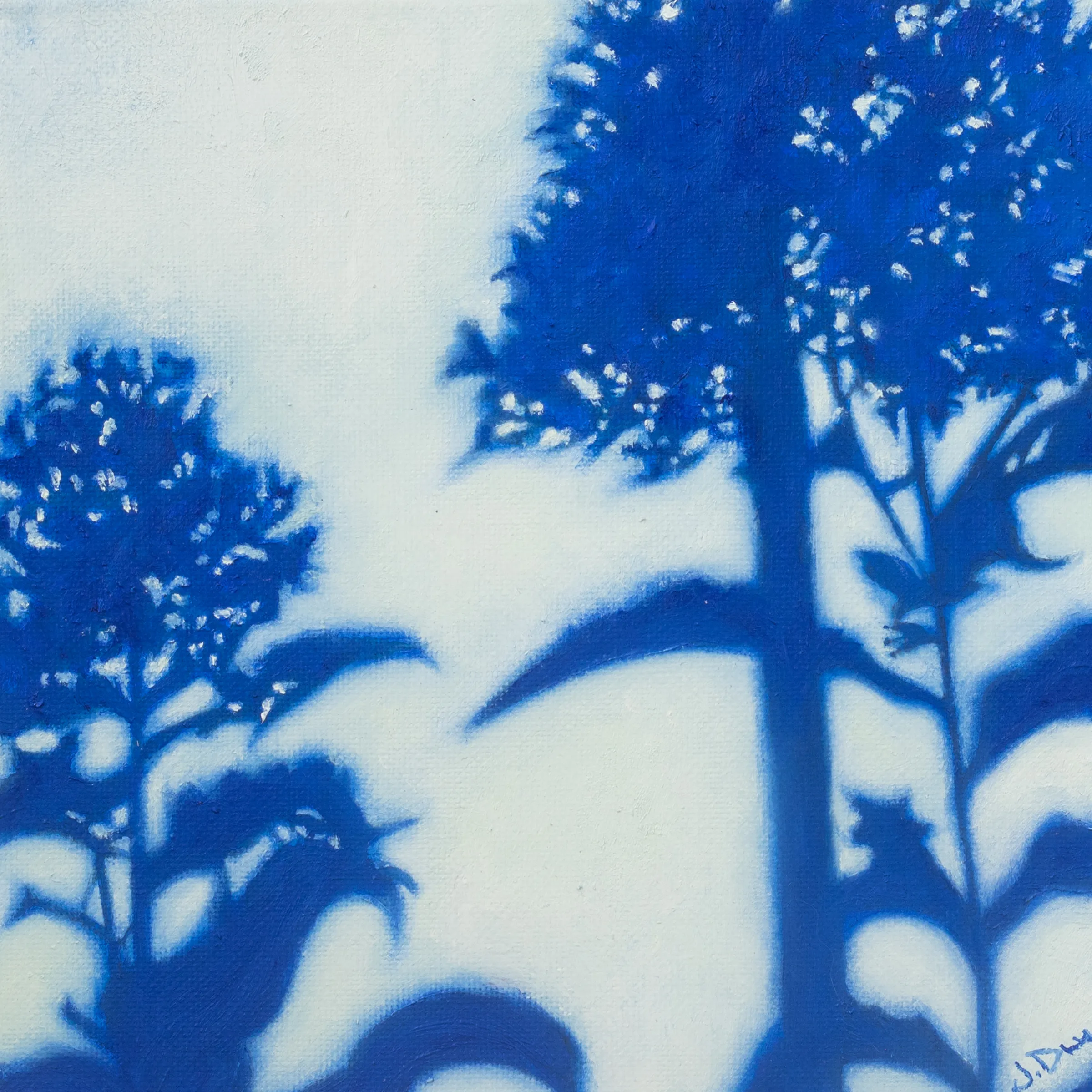 Blau, Óleo sobre lienzo, 20 × 20 cm, fotografía 3